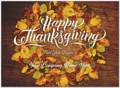 Select a verse or write your own. Leaf Wreath Name Card D8120U-4B